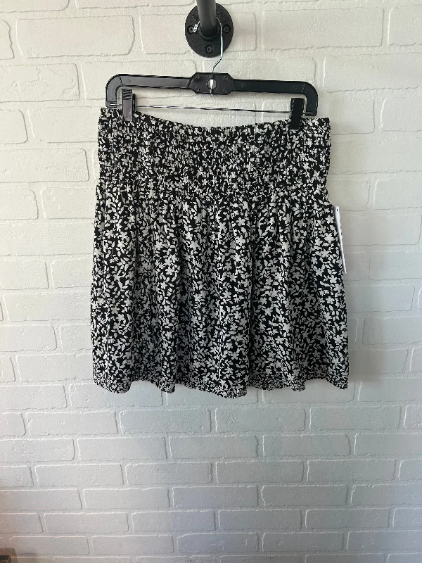 Skirt Mini & Short By J. Jill In Black & Cream, Size: 10