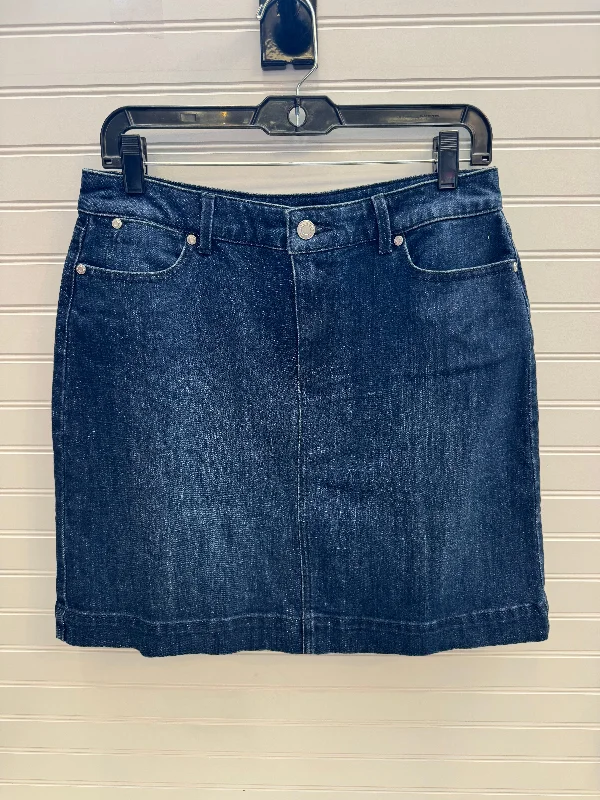 Skirt Mini & Short By Talbots In Blue Denim, Size: 8petite