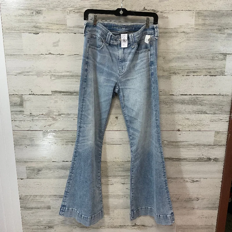 Jeans Flared By American Eagle In Blue Denim, Size: 10