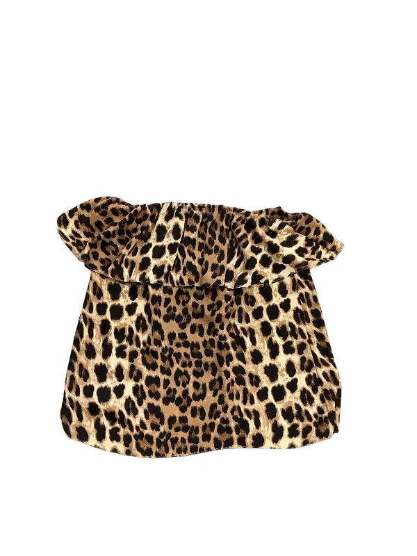 Animal Print Top Sleeveless Olivaceous, Size M