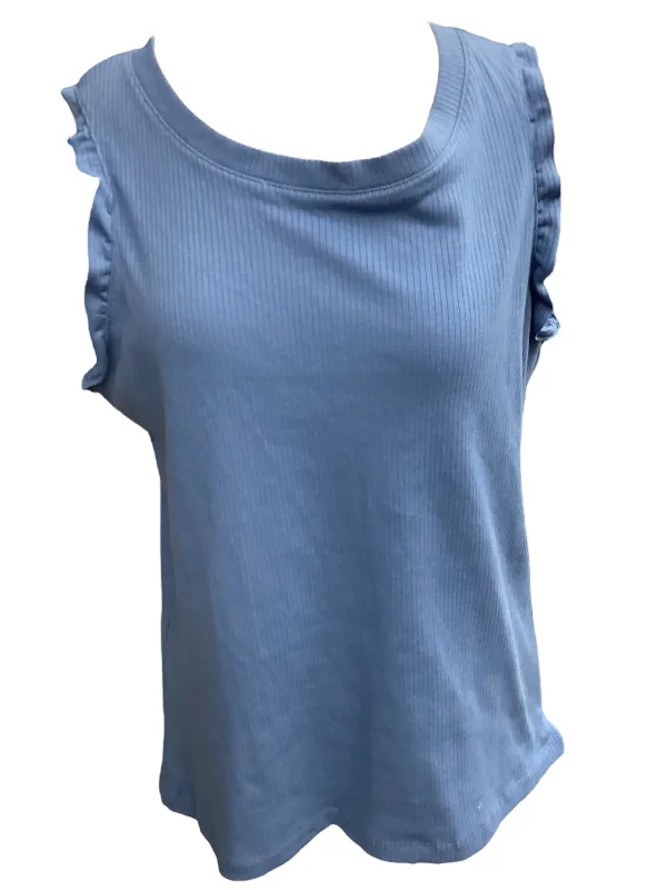 Blue Top Sleeveless Crown And Ivy, Size Xl