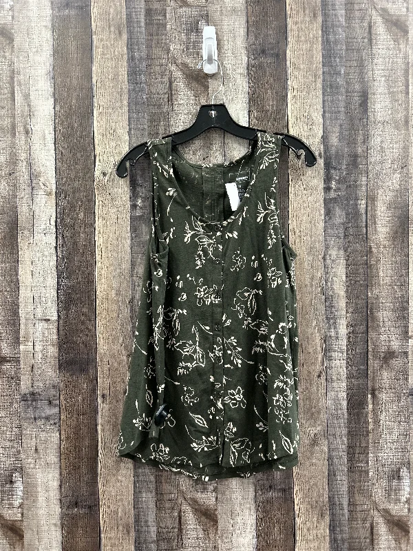 Green Top Sleeveless Sonoma, Size M