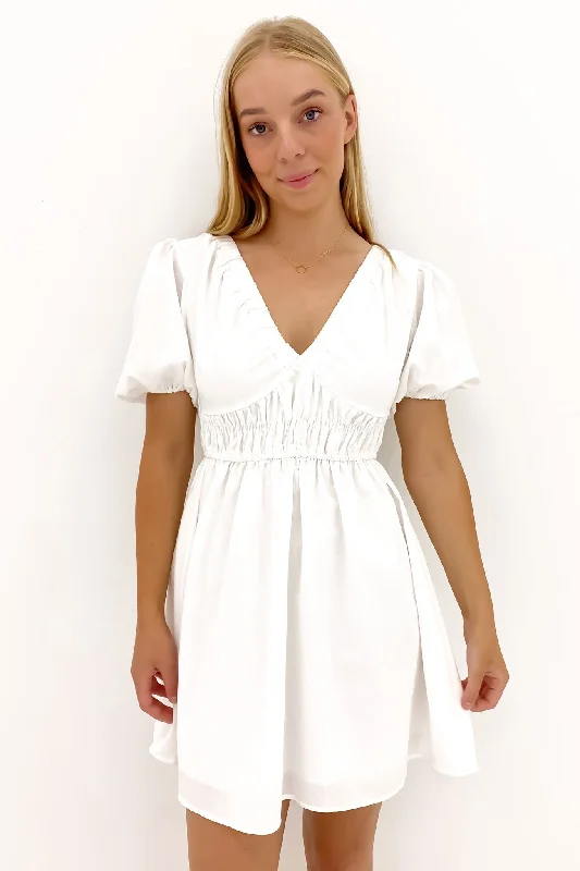 Whitley Mini Dress White