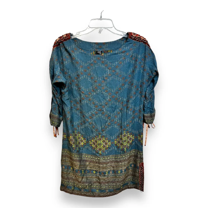 Top Short Sleeve By Free People In Blue, Size: Xs