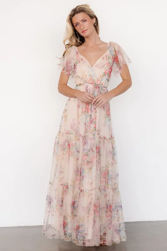 Nicola Tulle Maxi Dress | Romantic Floral