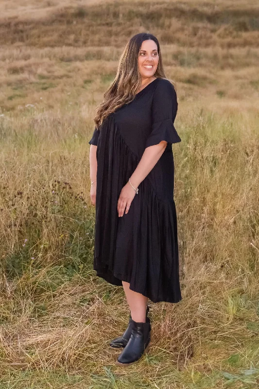 Loose Bohemian Indiana Maxi - Plain Black