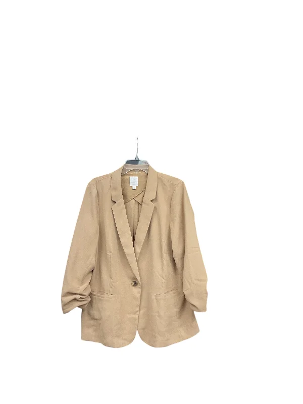 Blazer By Lc Lauren Conrad In Tan, Size: Xl