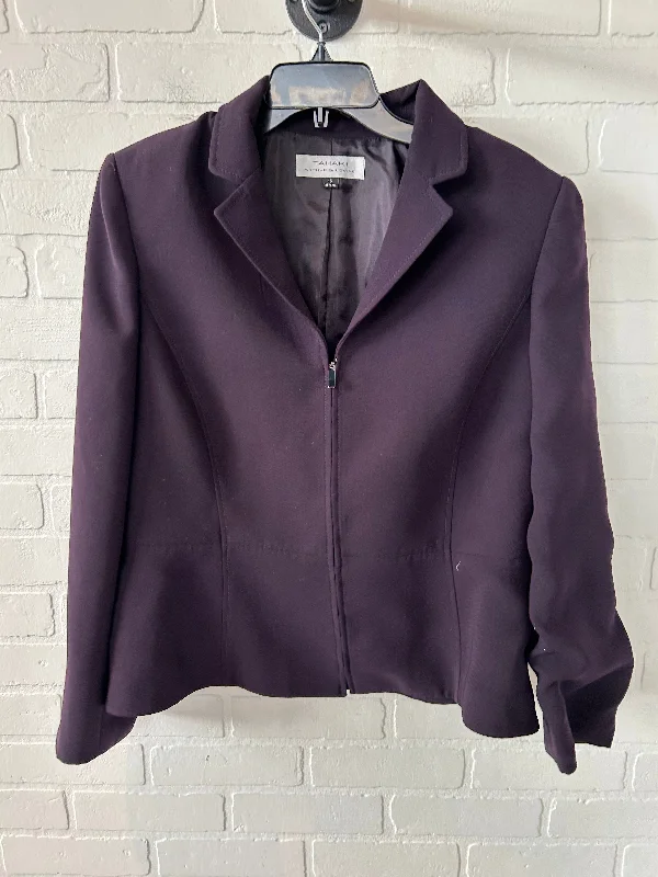 Blazer By Tahari By Arthur Levine In Purple, Size: Xl