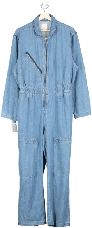 Seventy + Mochi Blue Denim Jumpsuit UK L