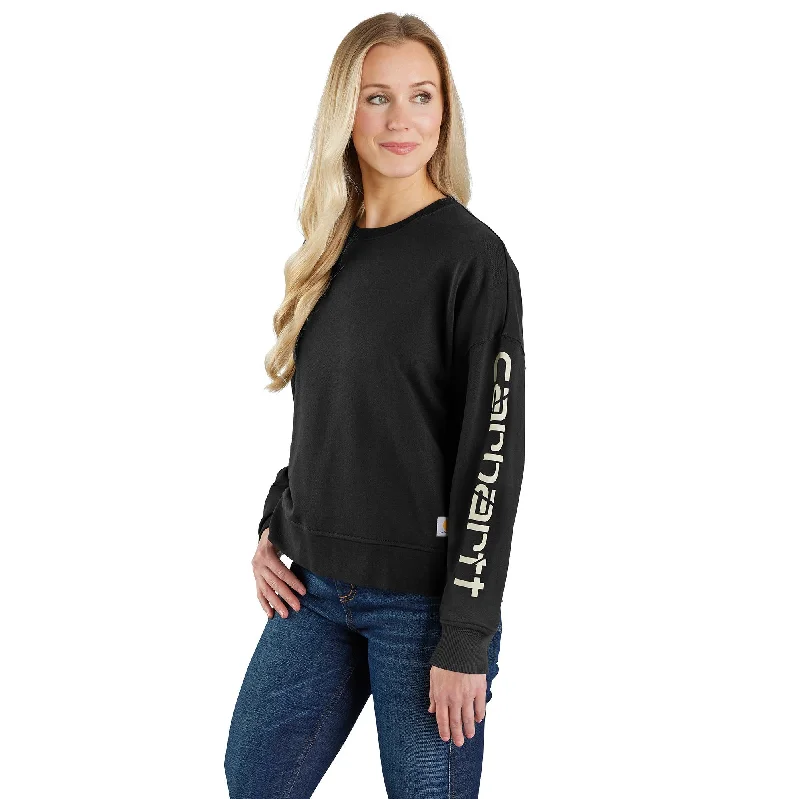 Women's TENCEL Fiber Series Loose Fit Sleeve Graphic Sweatshirt